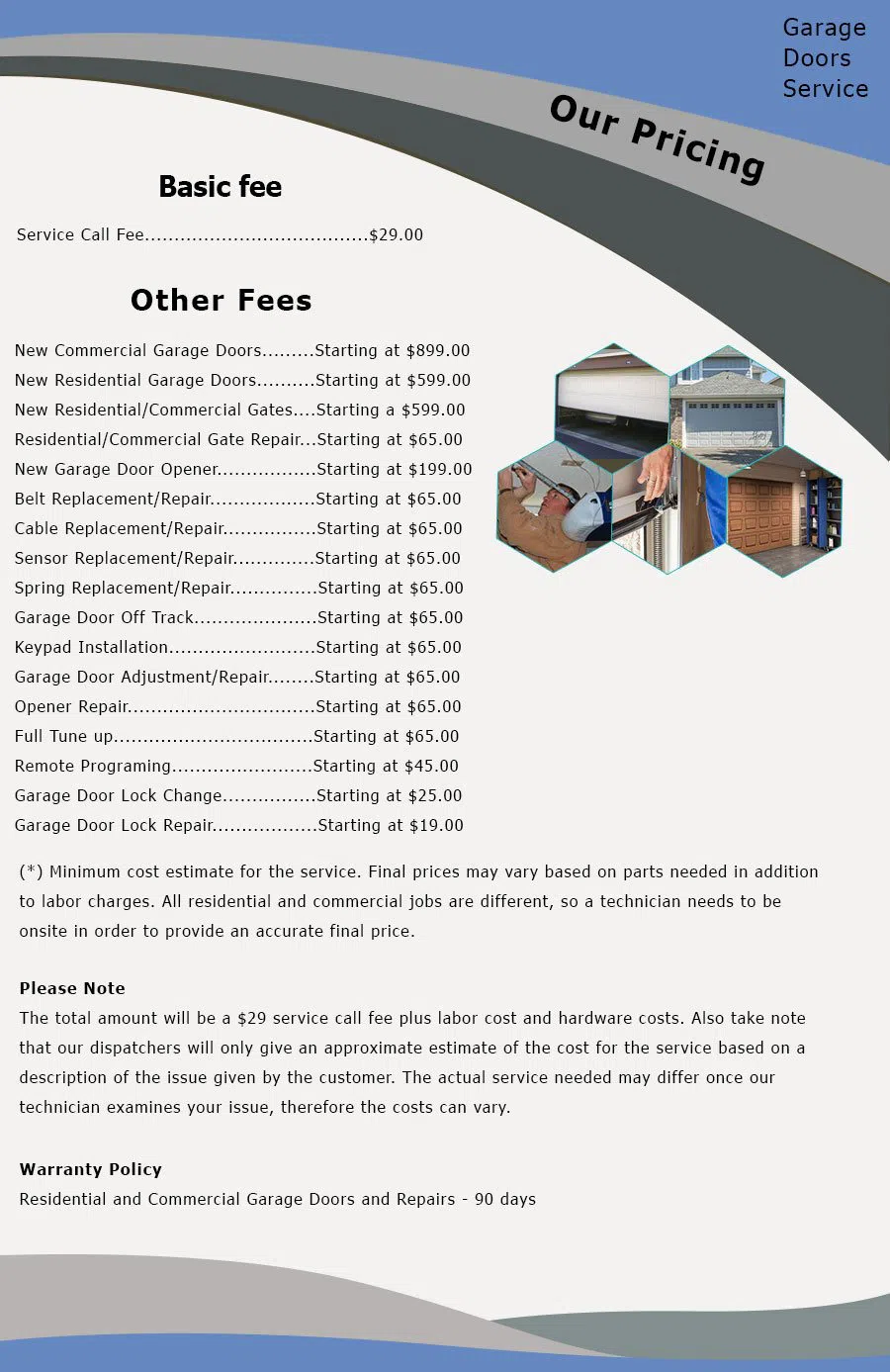 Security Garage Door Service Las Vegas, NV 702-342-0319